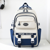 Academy Style School Bag Book Bag Lightweight College Student Backpack(blue)