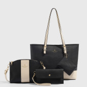 Premium 4-Piece Ladies Bag Set(Black)
