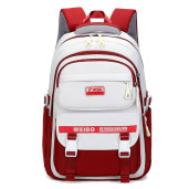Academy Style School Bag Book Bag Lightweight College Student Backpack(Red)