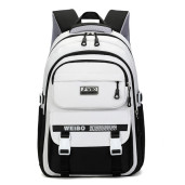 Academy Style School Bag Book Bag Lightweight College Student Backpack(Black)