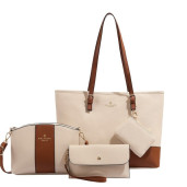 Premium 4-Piece Ladies Bag Set(Cream)
