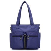 Women Casual Large Capacity Waterproof Oxford Cloth Bag(Dark Blue)