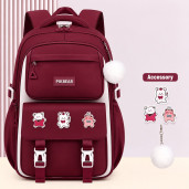 Kids Backpack Children School Bags Waterproof Primary Schoolbag Book Bag (Meroon)