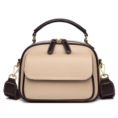 New Sac a Main Women Handbag soft small Shoulder Pu Leather Tote Hand Bags for Ladies(Apricot)